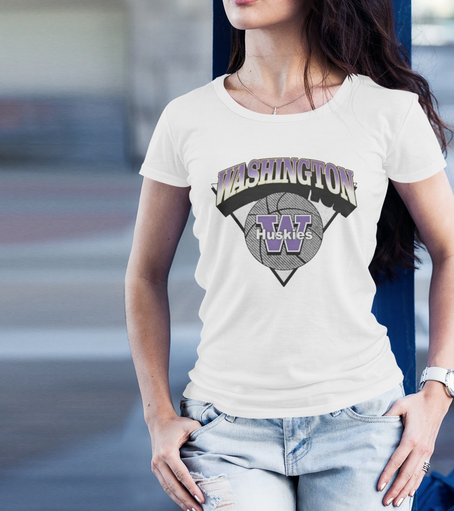 Washington Huskies Basketball Logo W T-Shirt