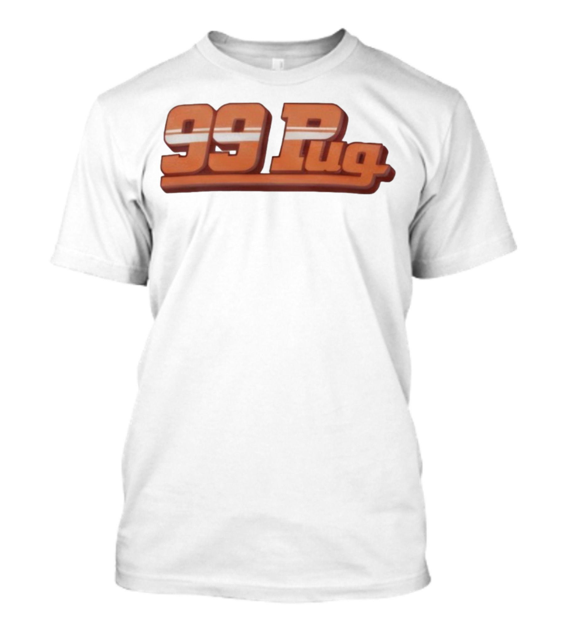 99 Pug Retro Sports Style Bold Font T-Shirt
