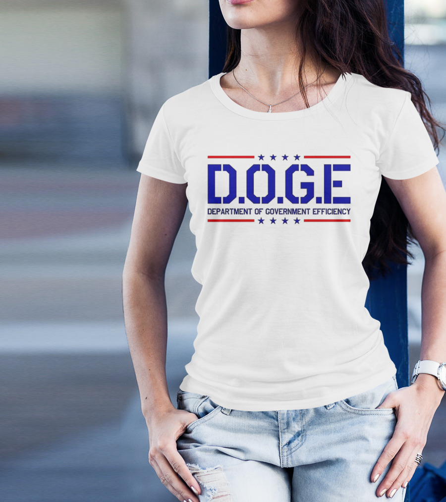 D.O.G.E Department Of Government Efficiency Stars Sarcastic T-Shirt