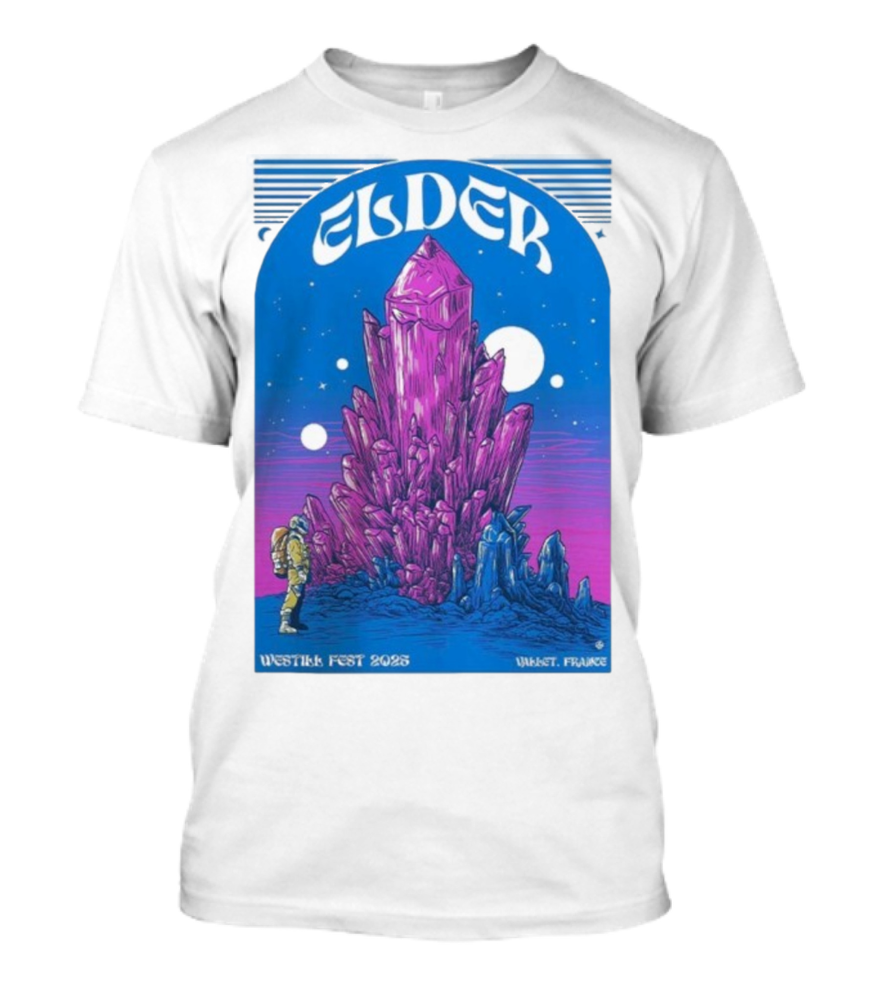 Elder Westill Fest 2025 Vallet France October 31 November 1 Cosmic Crystal Exploration Astronaut T-Shirt