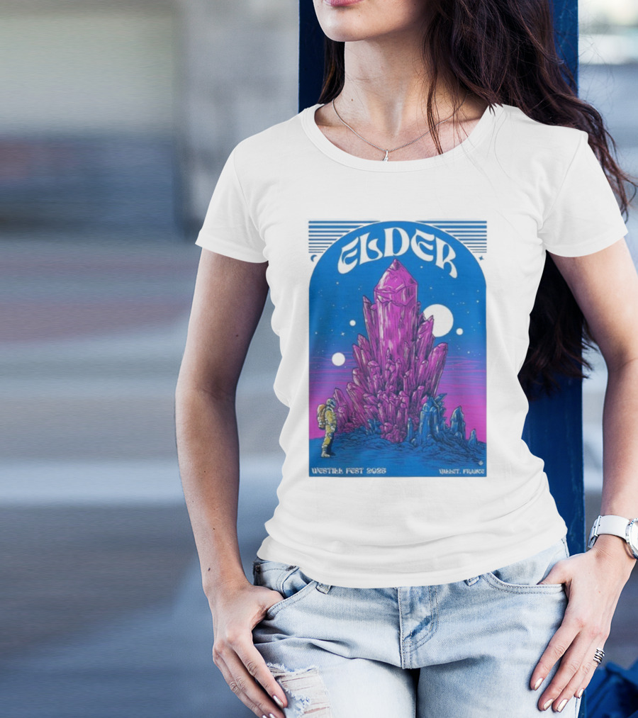 Elder Westill Fest 2025 Vallet France October 31 November 1 Cosmic Crystal Exploration Astronaut T-Shirt