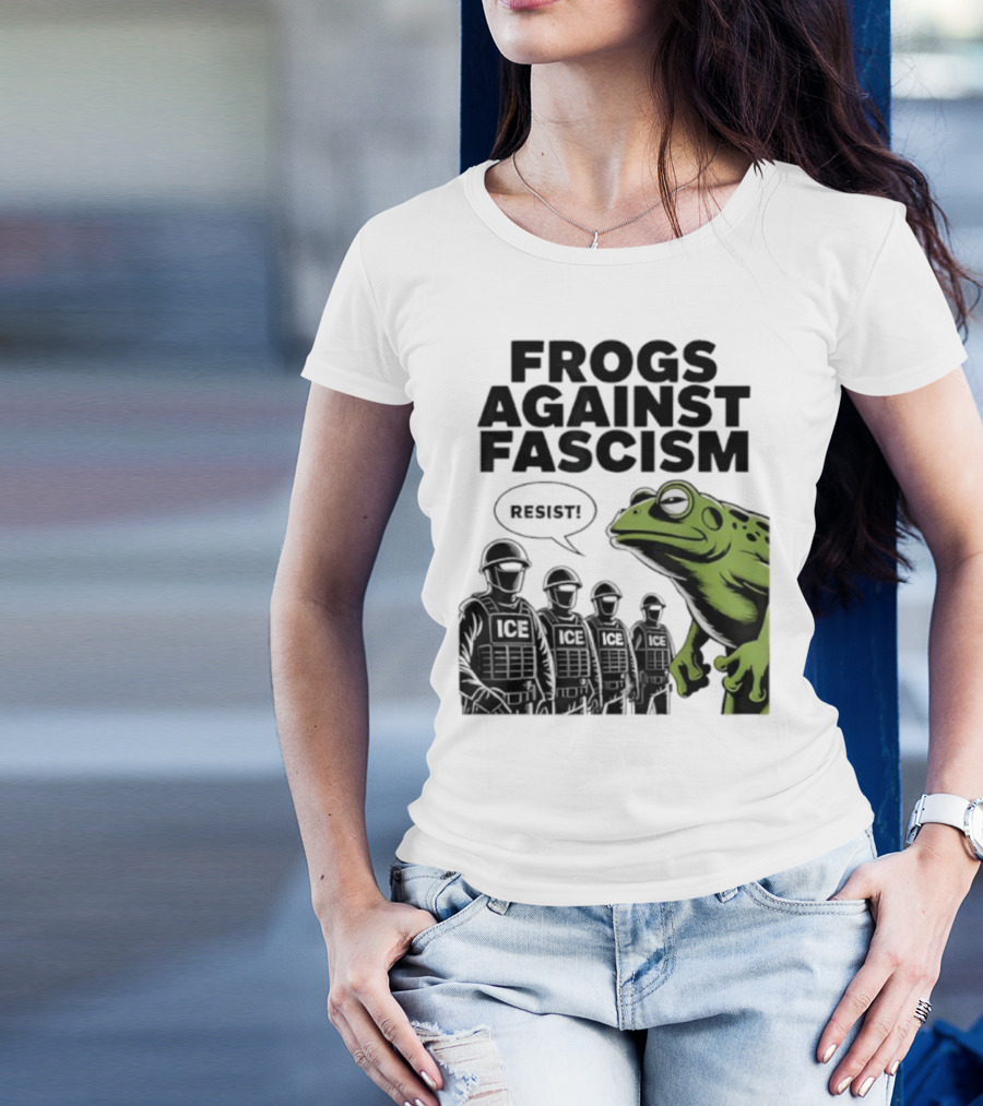 Frogs Against Fascism Resist No Kings USA 50501 T-Shirt