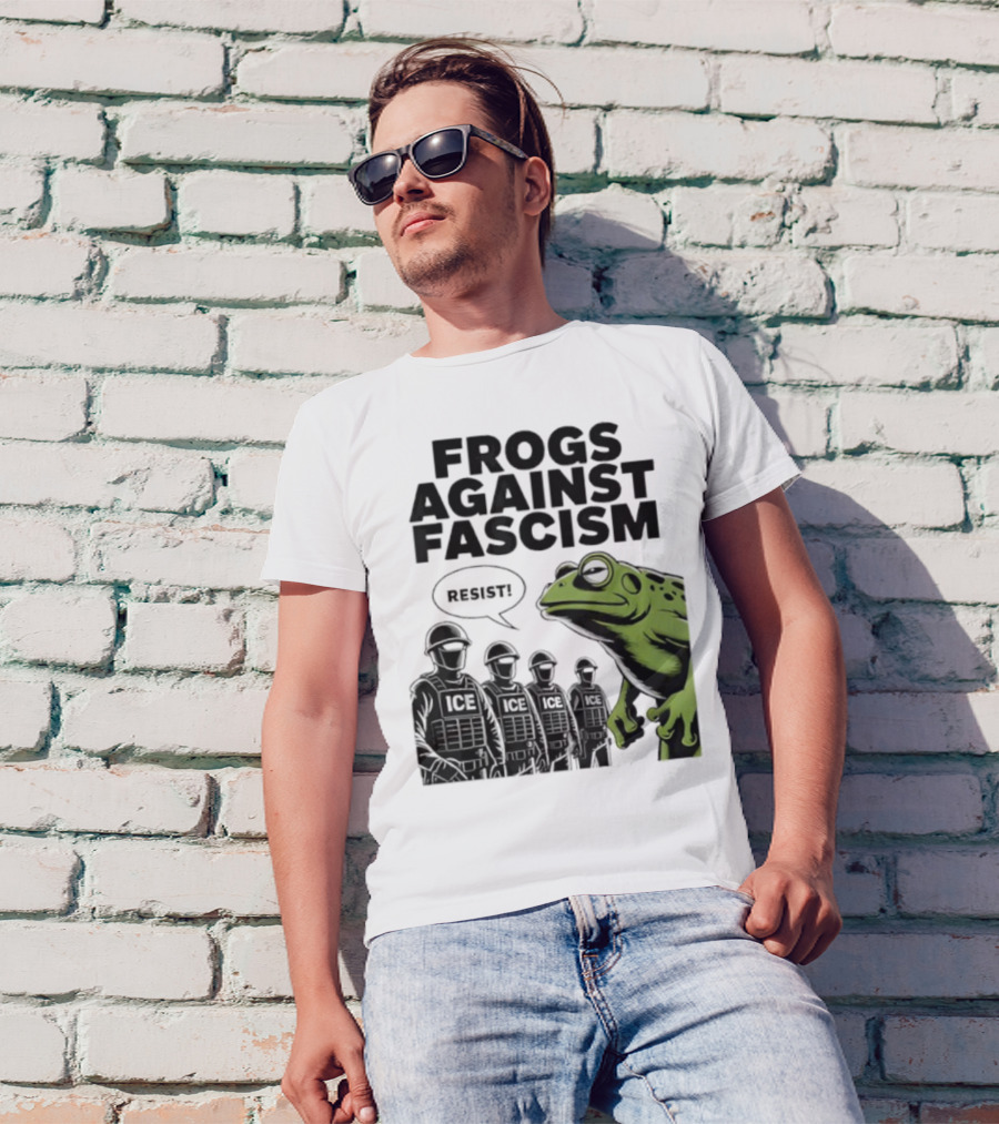 Frogs Against Fascism Resist No Kings USA 50501 T-Shirt