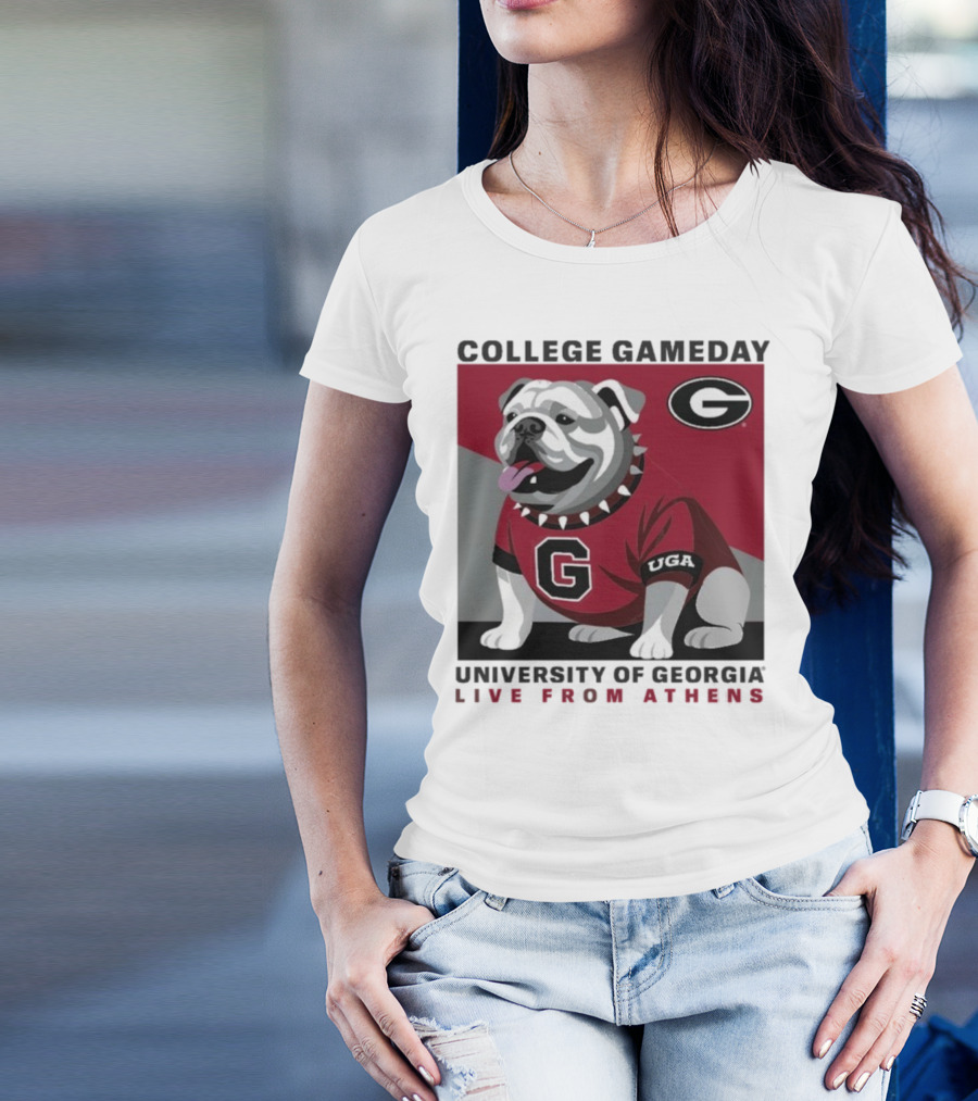 Georgia Bulldogs College Gameday University Of Georgia Live From Athens UGA 2025 T-Shirt