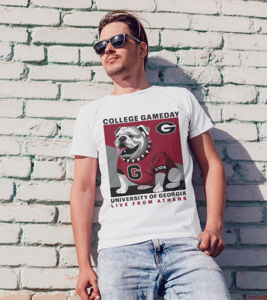 Georgia Bulldogs College Gameday University Of Georgia Live From Athens UGA 2025 T-Shirt
