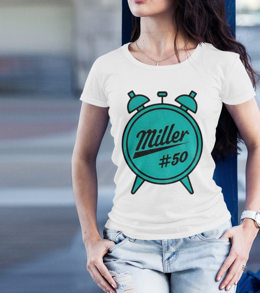 Miller Lite #50 Miller O'Clock Teal Alarm T-Shirt