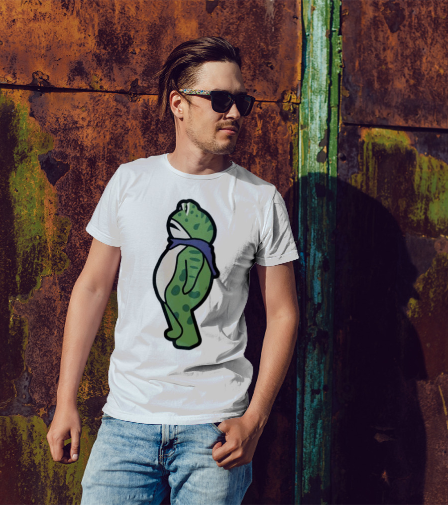 Portland Frog Protester Retro Funny Scarf T-Shirt