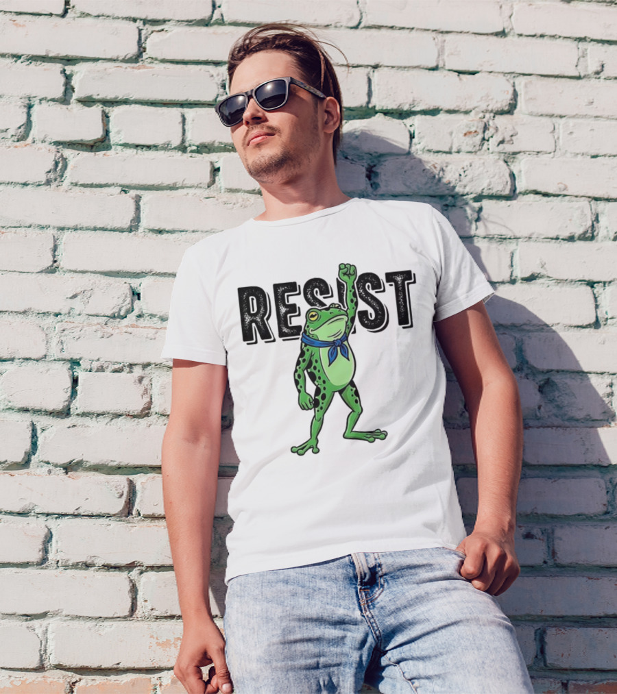 Portland Frog Resist Fist Bandana T-Shirt