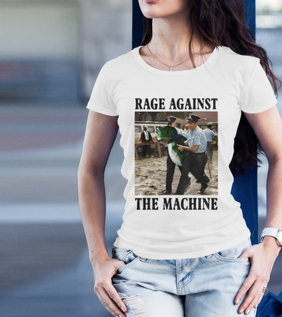 Rage Against The Machine Frog Police Scene Portland T-Shirt