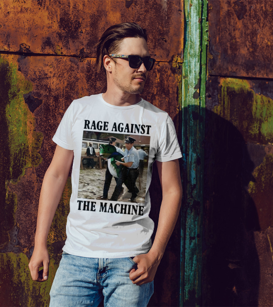 Rage Against The Machine Frog Police Scene Portland T-Shirt