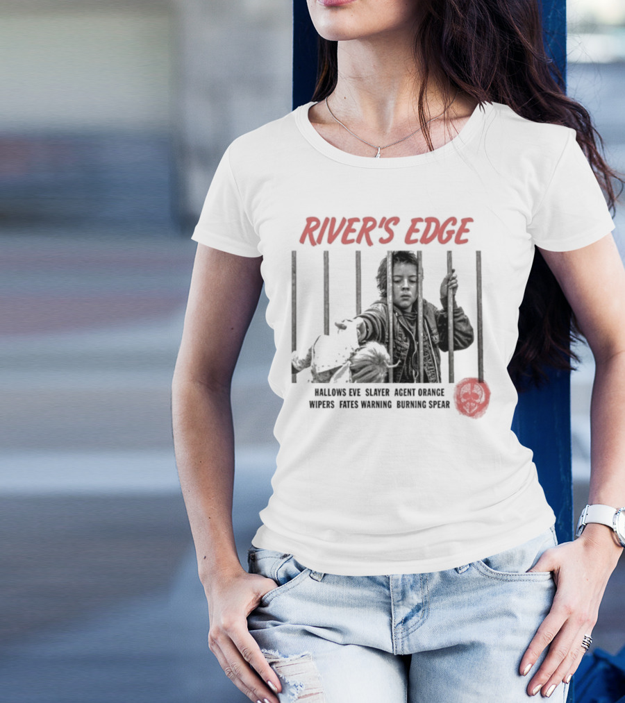 River’s Edge Hallows Eve Slayer Agent Orange Wipers Fates Warning Burning Spear Skulls T-Shirt