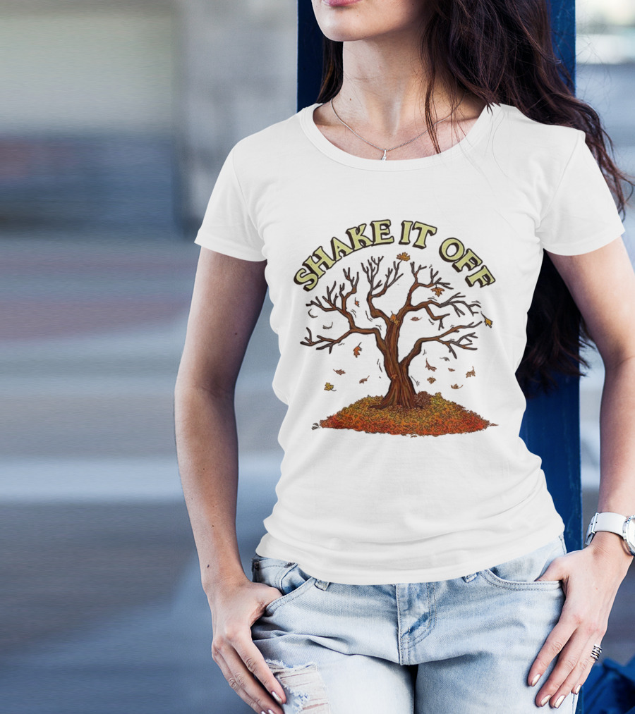 Shake It Off Autumn Leaves Falling Tree T-Shirt
