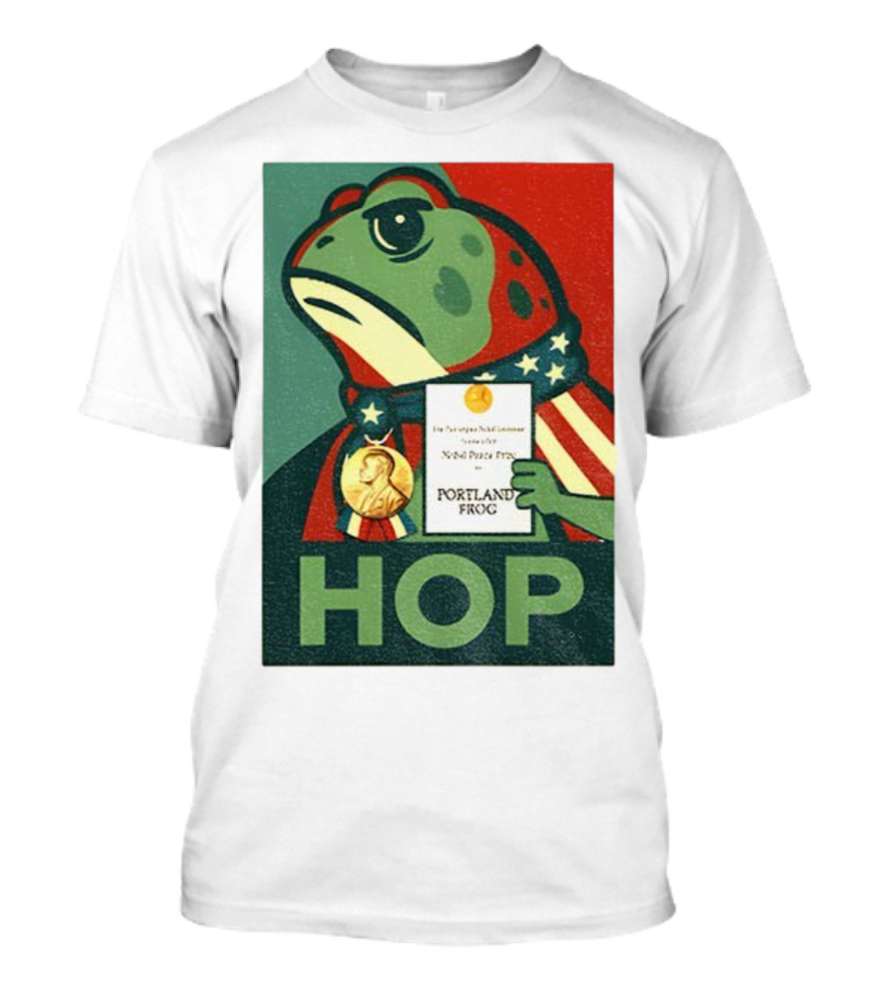 Hop Portland Frog Viral Meme Nobel Peace Prize Political Funny T-Shirt
