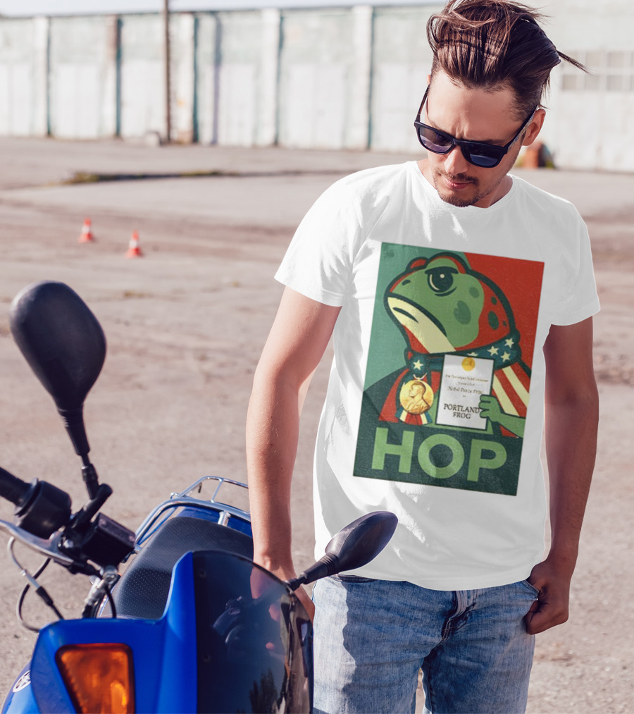 Hop Portland Frog Viral Meme Nobel Peace Prize Political Funny T-Shirt