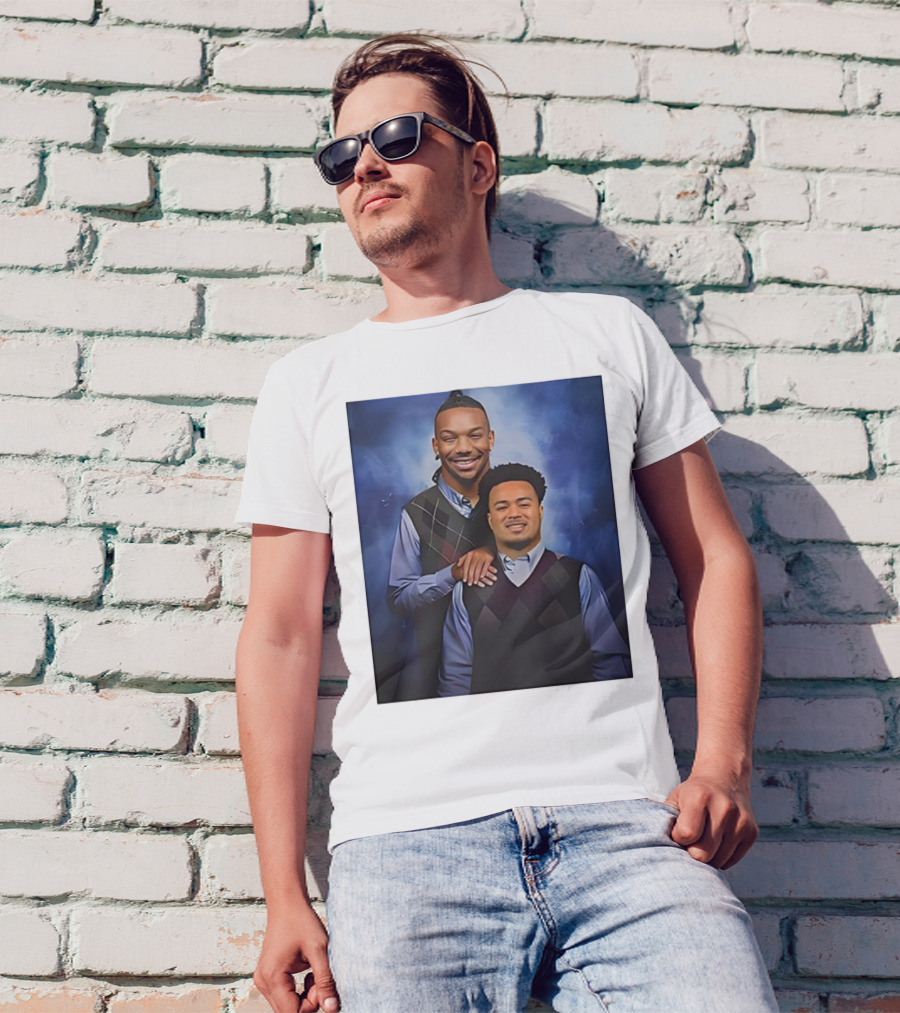 Bijan Robinson Tyler Allgeier Stepbrother Portrait Parody T-Shirt