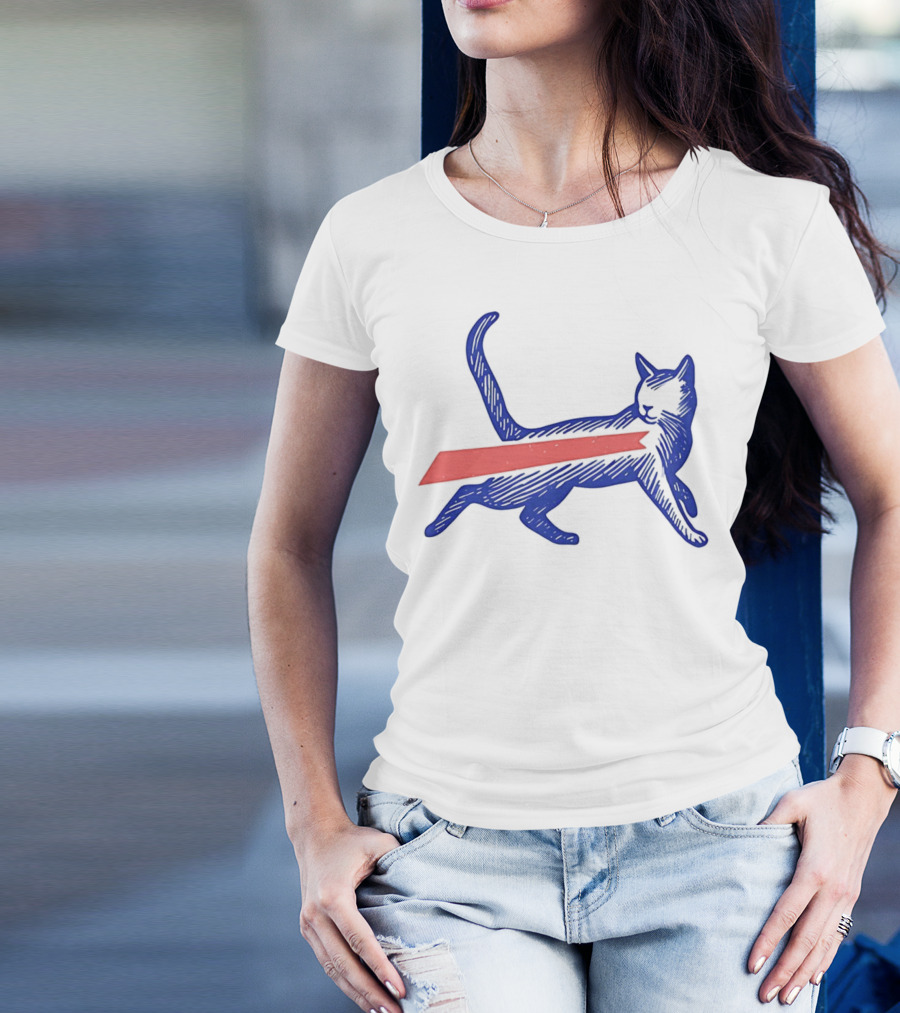 Buffalo Bills Football Cat Logo Design T-Shirt
