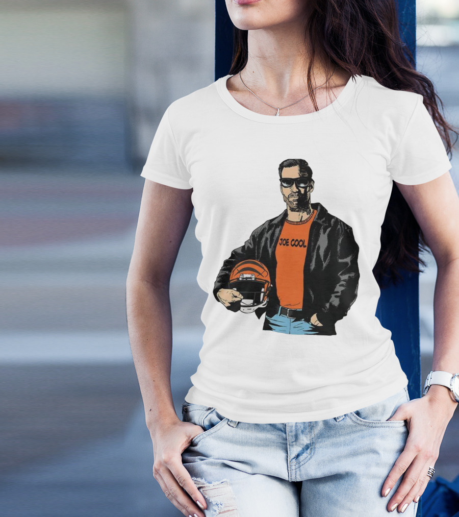 Joe Cool Cincinnati Bengals NFL Vintage Joe Burrow Helmet T-Shirt
