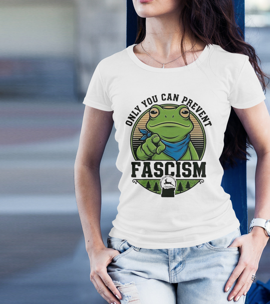 Only You Can Prevent Fascism PortlandFrog Protest Forest Bandana T-Shirt