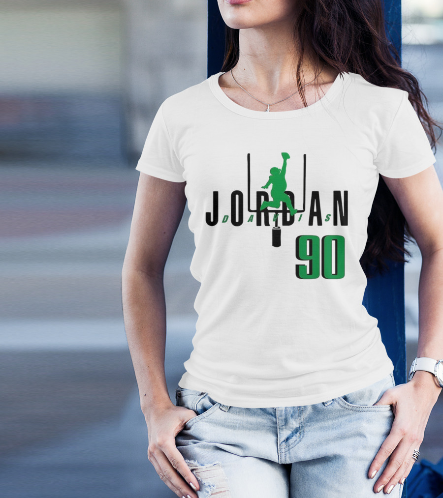 Jordan Davis Philadelphia Eagles Number 90 Air Player Silhouette T-Shirt