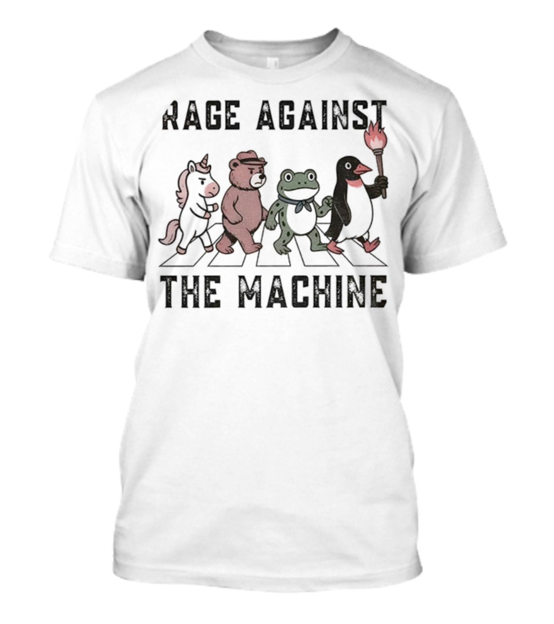 Rage Against The Machine Portland Frog Animal Walking Anti-ICE T-Shirt
