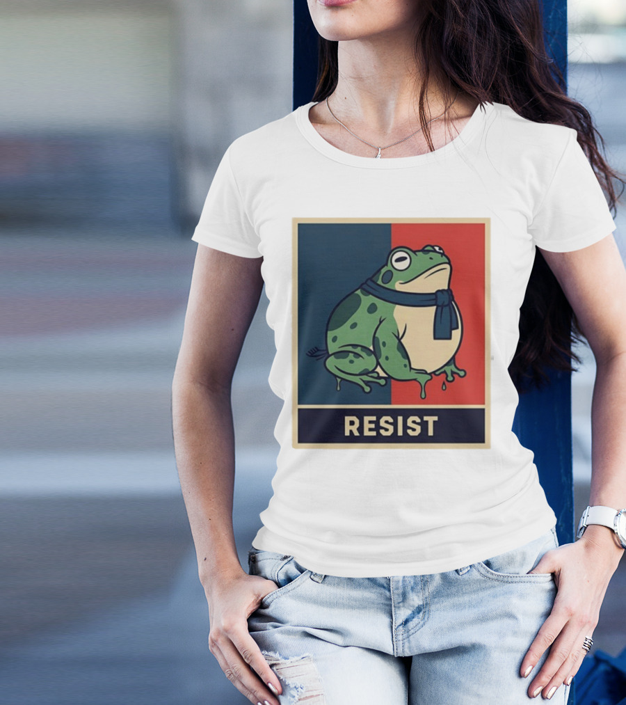 Portland Frog Protest Resist Activist Retro Style T-Shirt