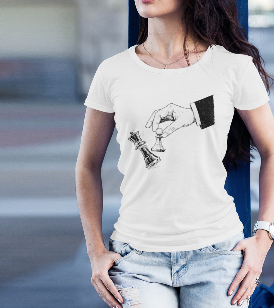 Protest Chess Pawn Topples King No Kings In America Bold Political Statement T-Shirt