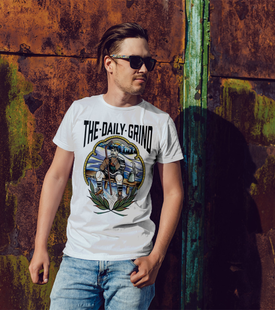 The Daily Grind Hockey Relaxation Scene NHL Inspired T-Shirt