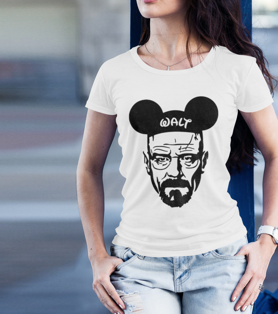 Walter White Mickey Mouse Breaking Bad Disney Meme T-Shirt