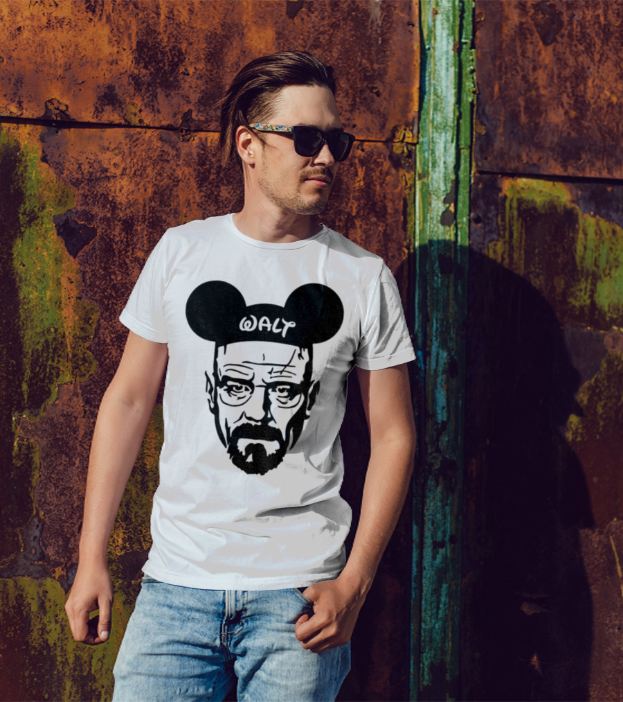 Walter White Mickey Mouse Breaking Bad Disney Meme T-Shirt