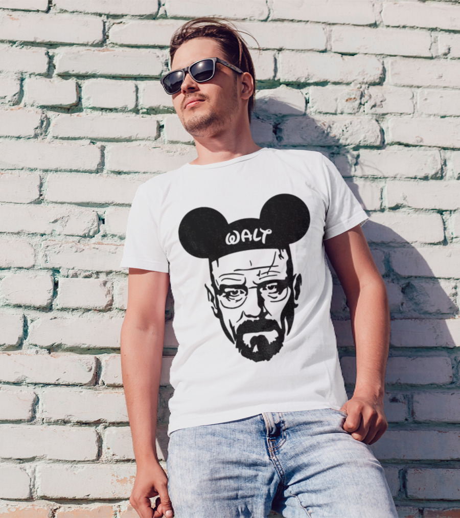 Walter White Mickey Mouse Breaking Bad Disney Meme T-Shirt