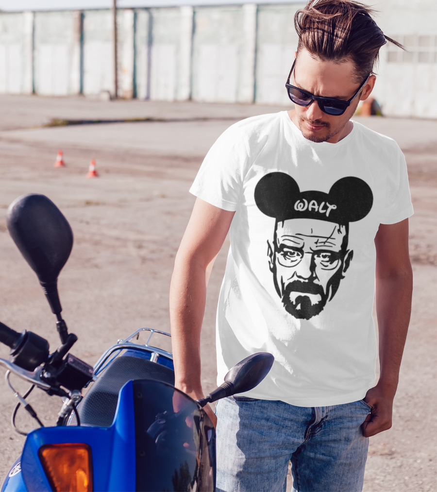 Walter White Mickey Mouse Breaking Bad Disney Meme T-Shirt
