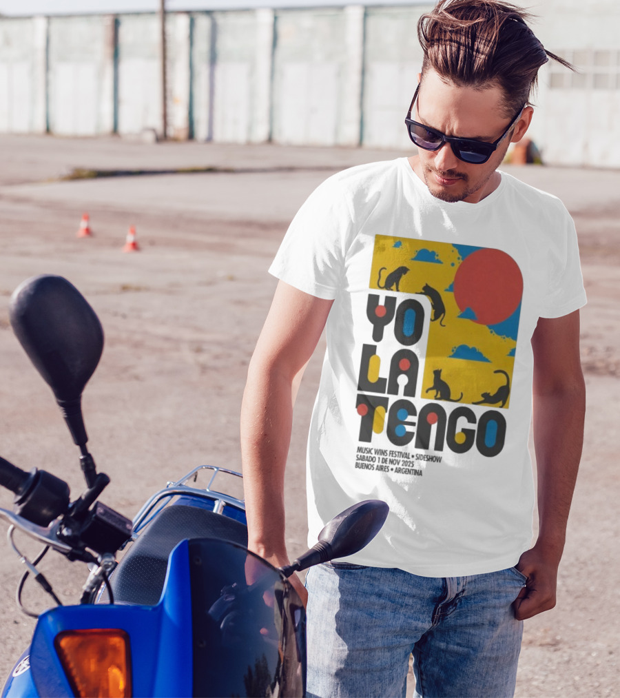 Yo La Tengo Cats And Sun Graphic 11.1.2025 Music Wins Festival Buenos Aires Argentina T-Shirt