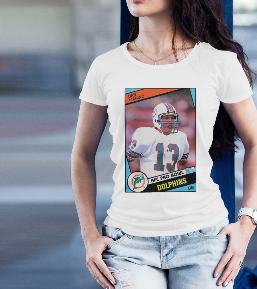 Dan Marino Miami Dolphins AFC Pro Bowl Quarterback Topps Trading Card T-Shirt