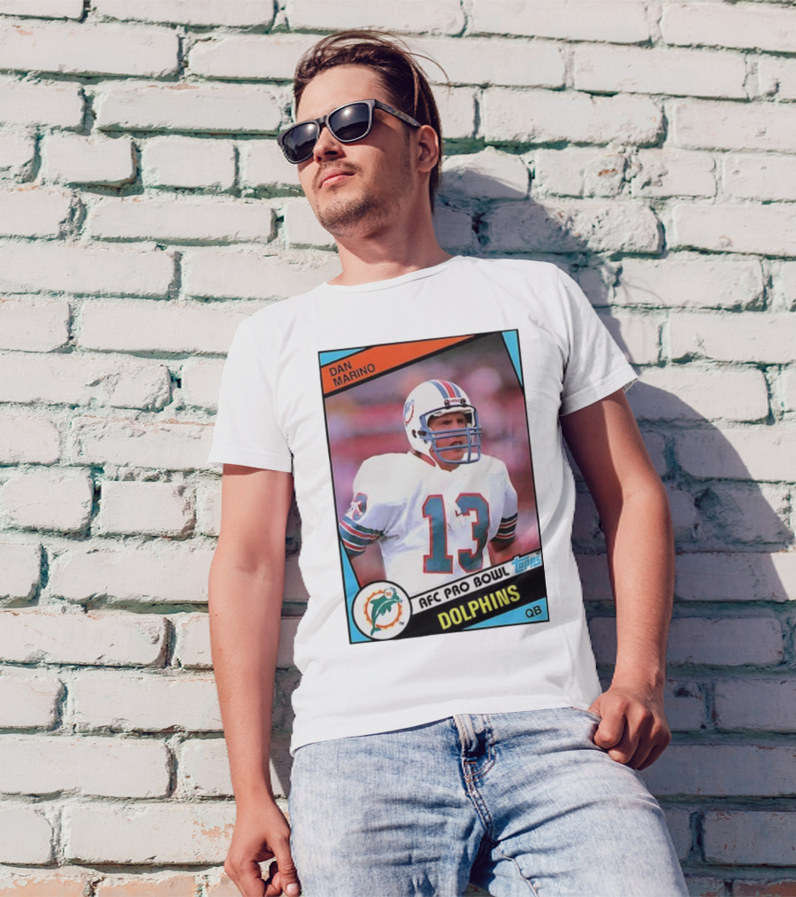 Dan Marino Miami Dolphins AFC Pro Bowl Quarterback Topps Trading Card T-Shirt