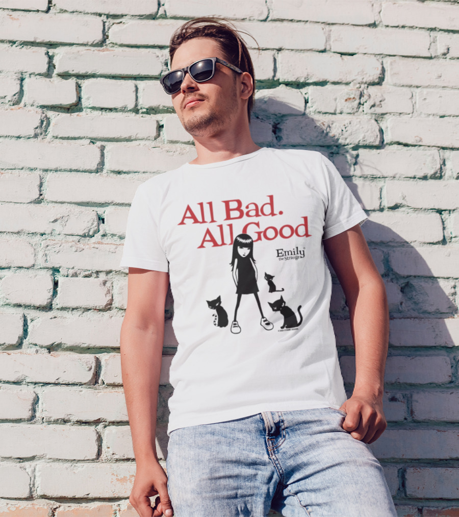 All Bad All Good Emily The Strange Cats T-Shirt