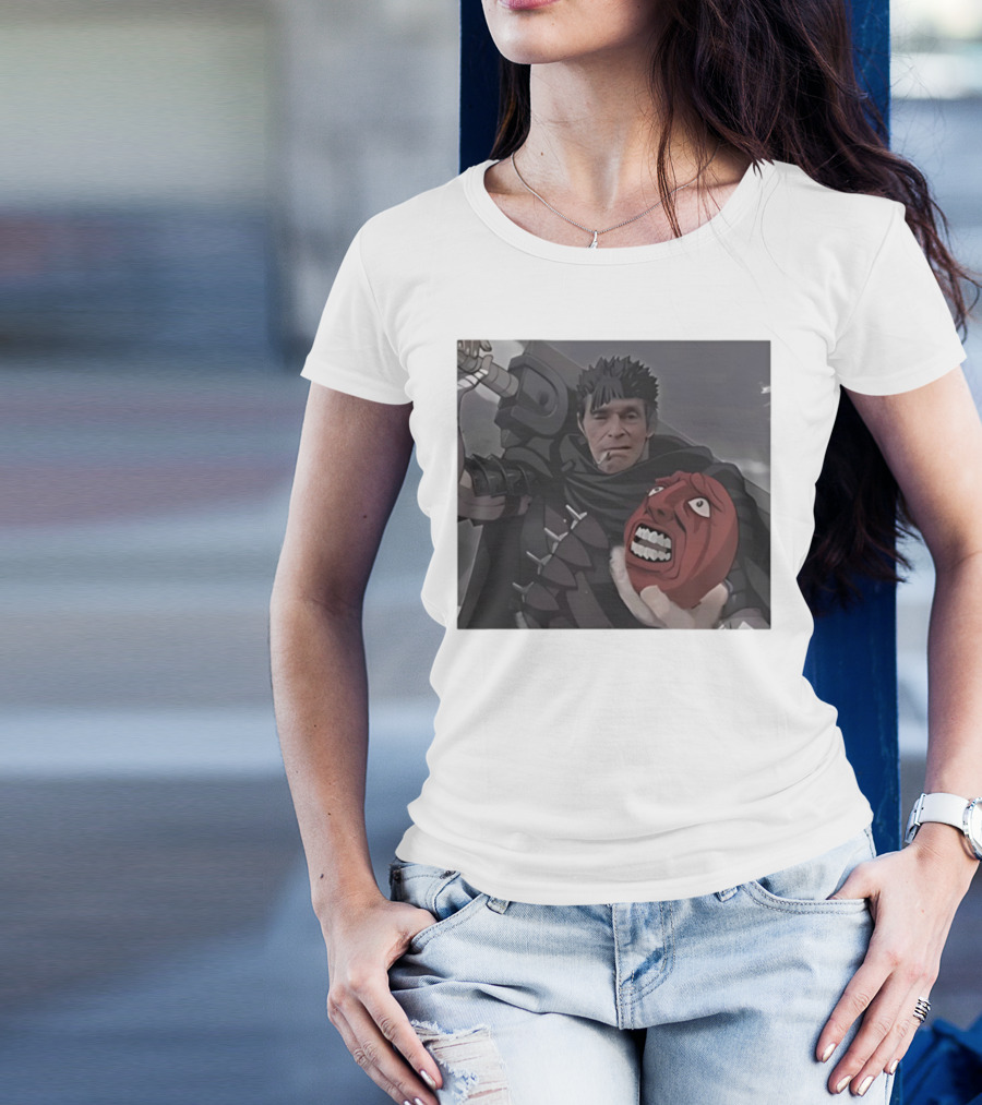 Berserk Guts Willem Dafoe Meme Crossover T-Shirt