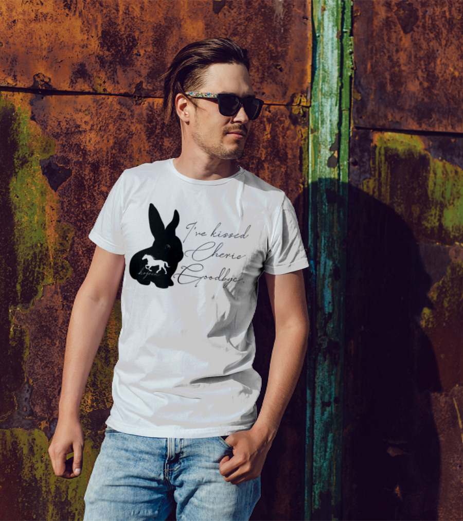 I've Kissed Cherie Goodbye Rabbit Design T-Shirt
