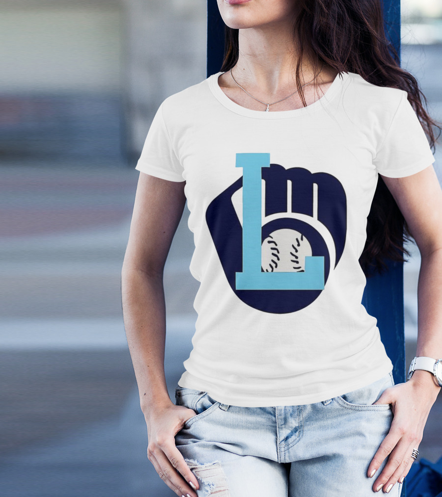 Milwaukee Brewers Baseball Glove L Monogram T-Shirt