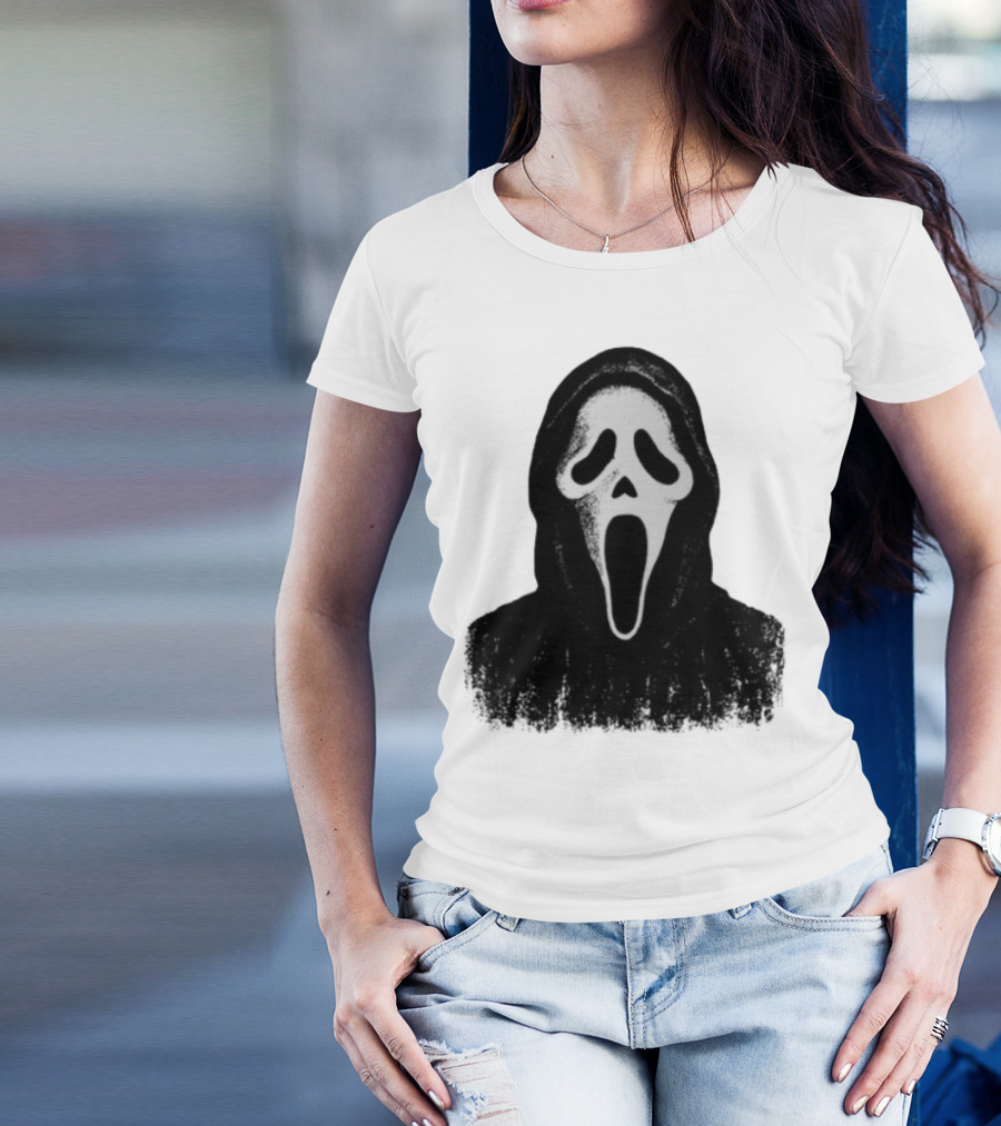 Monster Fresh Blank Ghostface Iconic Mask T-Shirt