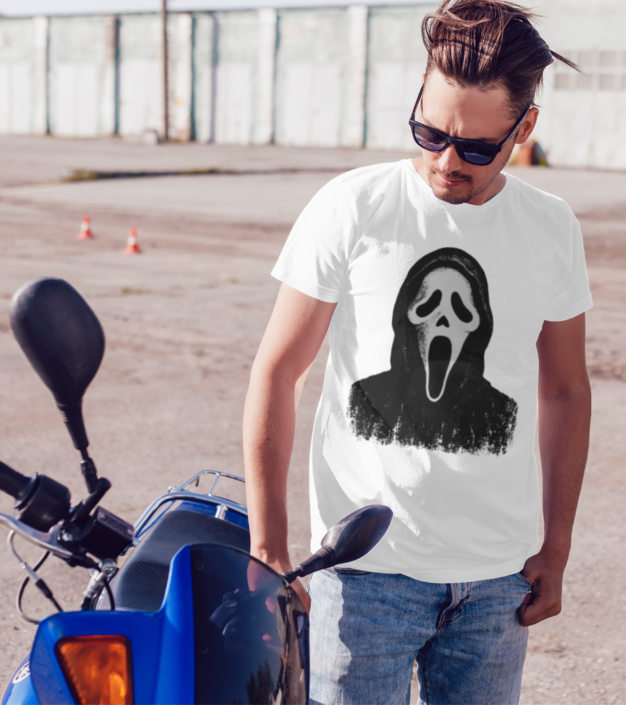 Monster Fresh Blank Ghostface Iconic Mask T-Shirt