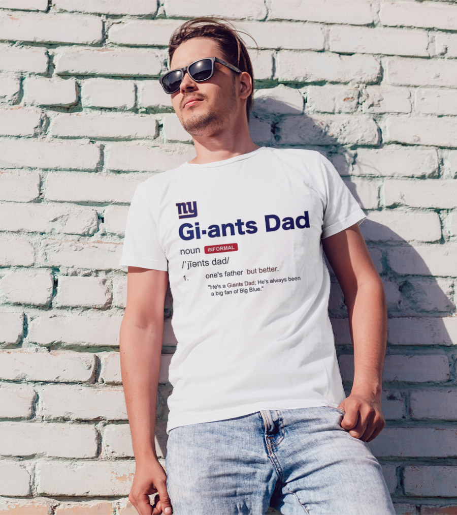 NY Giants Dad Definition Big Blue Fan Apparel T-Shirt
