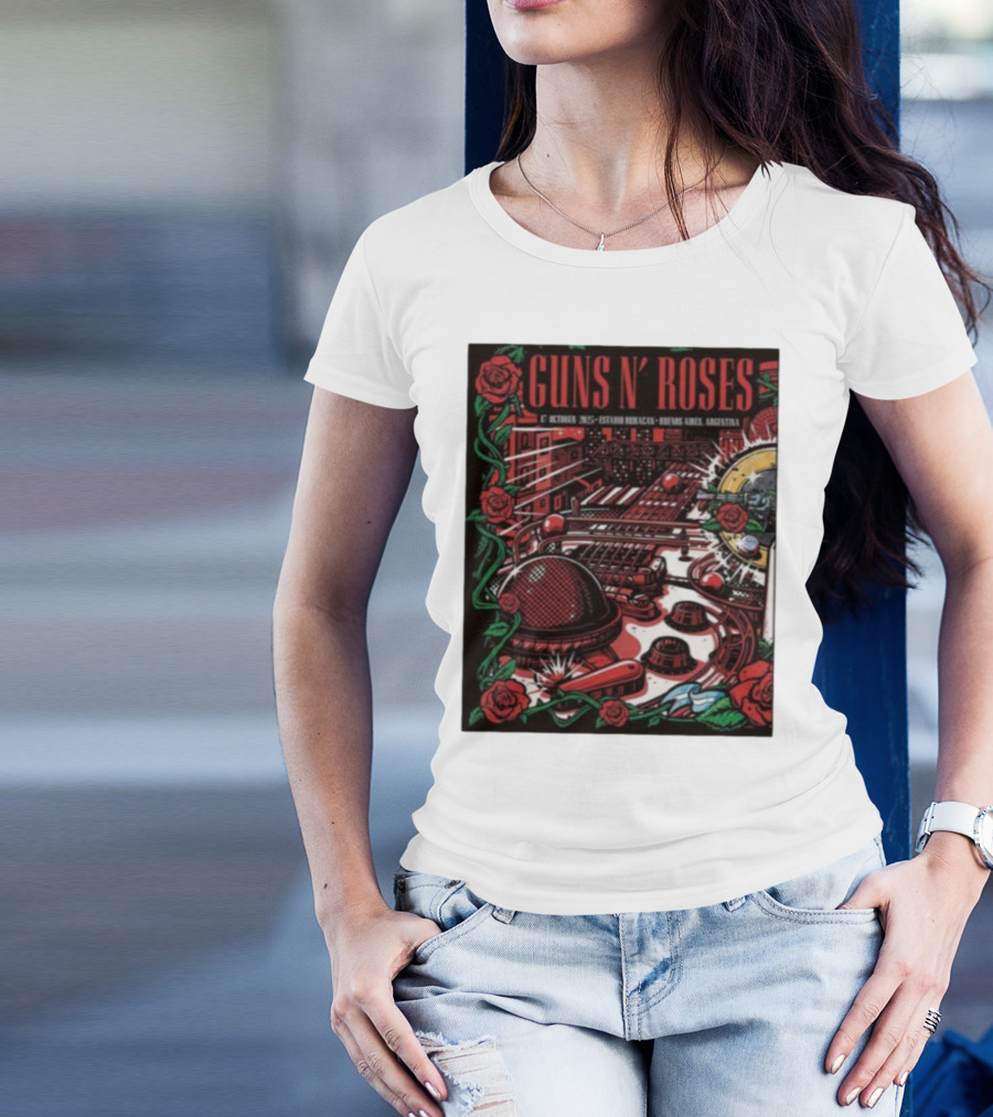 Guns N’ Roses Estadio Huracán 1st October 2025 Buenos Aires Argentina T-Shirt