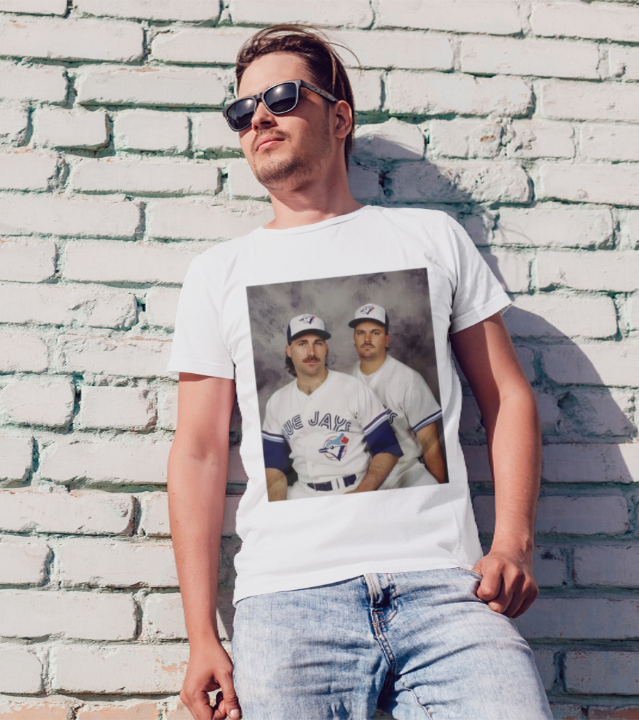 Retro Toronto Blue Jays Baseball Pitchers Dave Stieb David Wells Vintage Team Uniforms T-Shirt