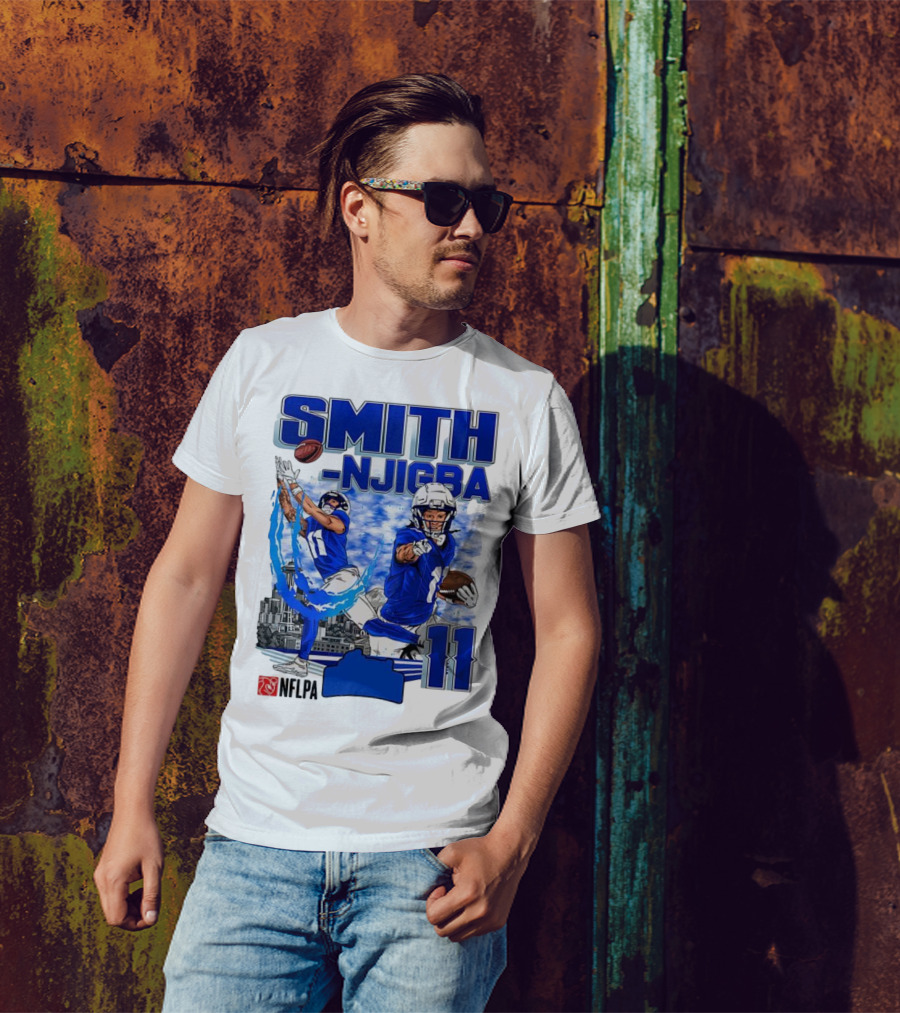 Seattle Seahawks Jaxon Smith-Njigba Skyline NFLPA 11 T-Shirt