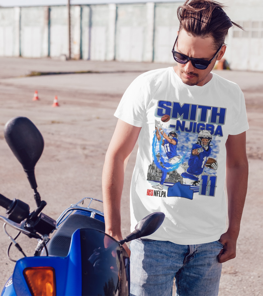 Seattle Seahawks Jaxon Smith-Njigba Skyline NFLPA 11 T-Shirt