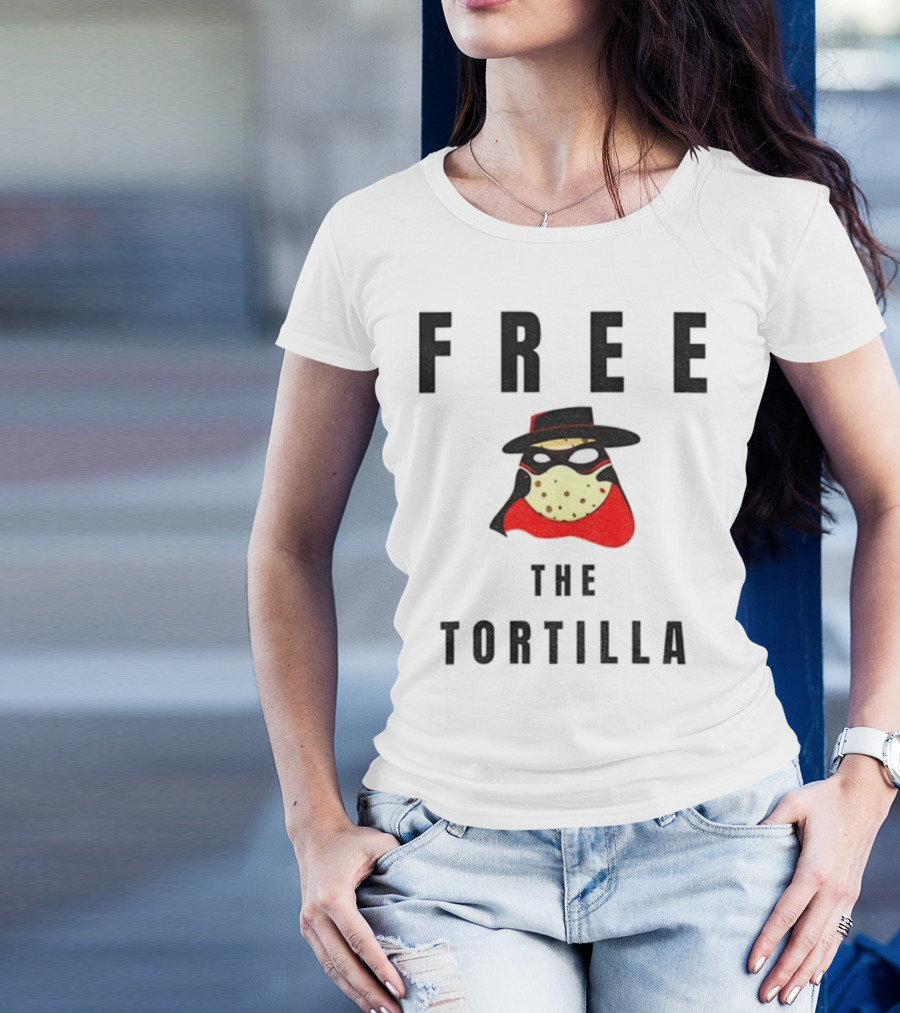 FREE THE TORTILLA MatadorTilla Dark Masked Hero Hat T-Shirt