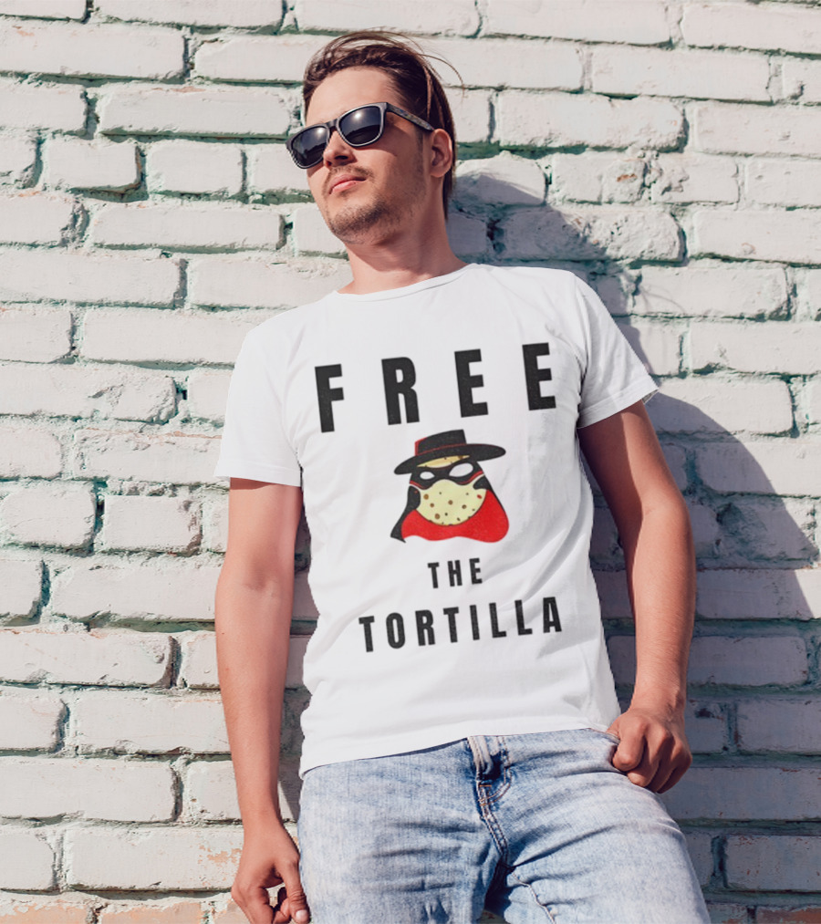 FREE THE TORTILLA MatadorTilla Dark Masked Hero Hat T-Shirt