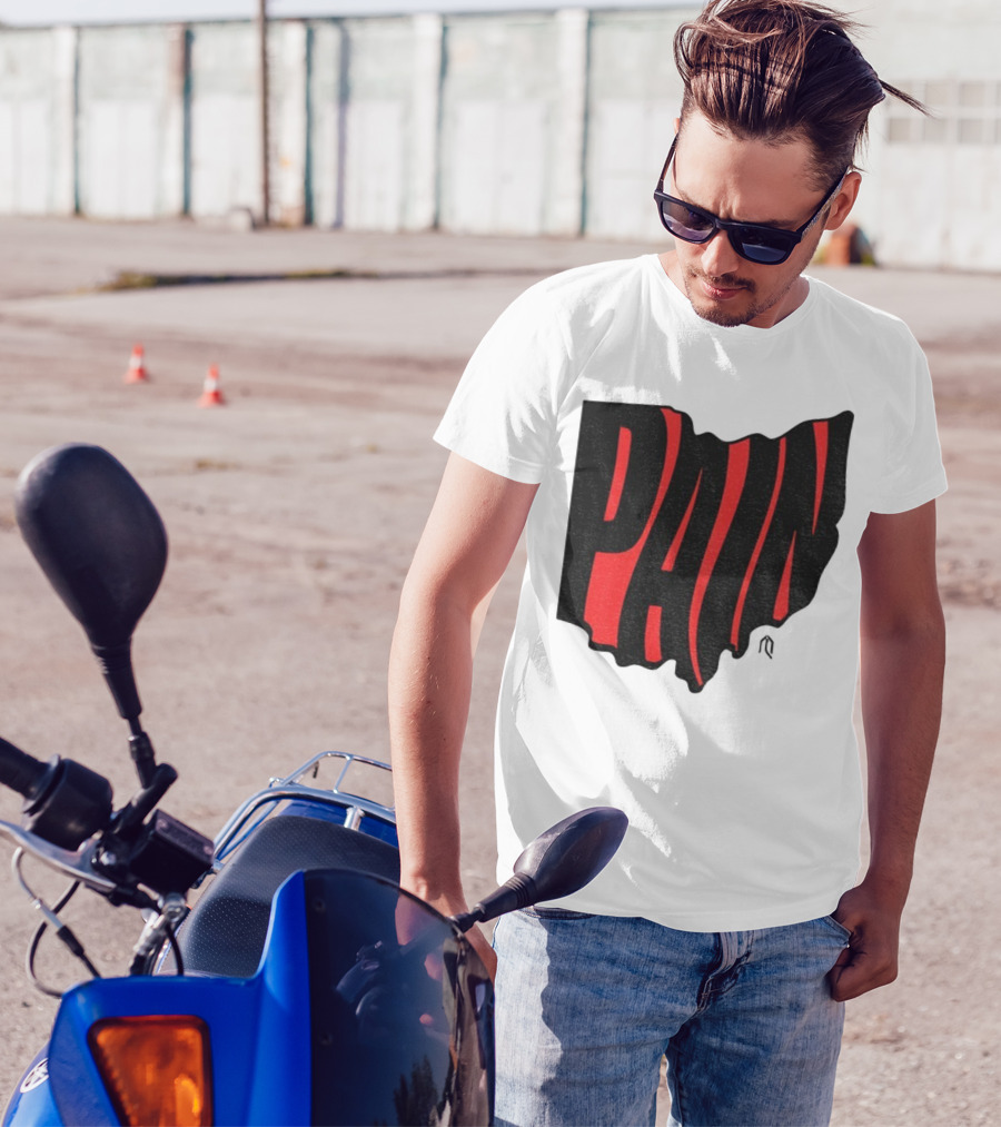 Ohio State Buckeyes Football Pain Map Design T-Shirt