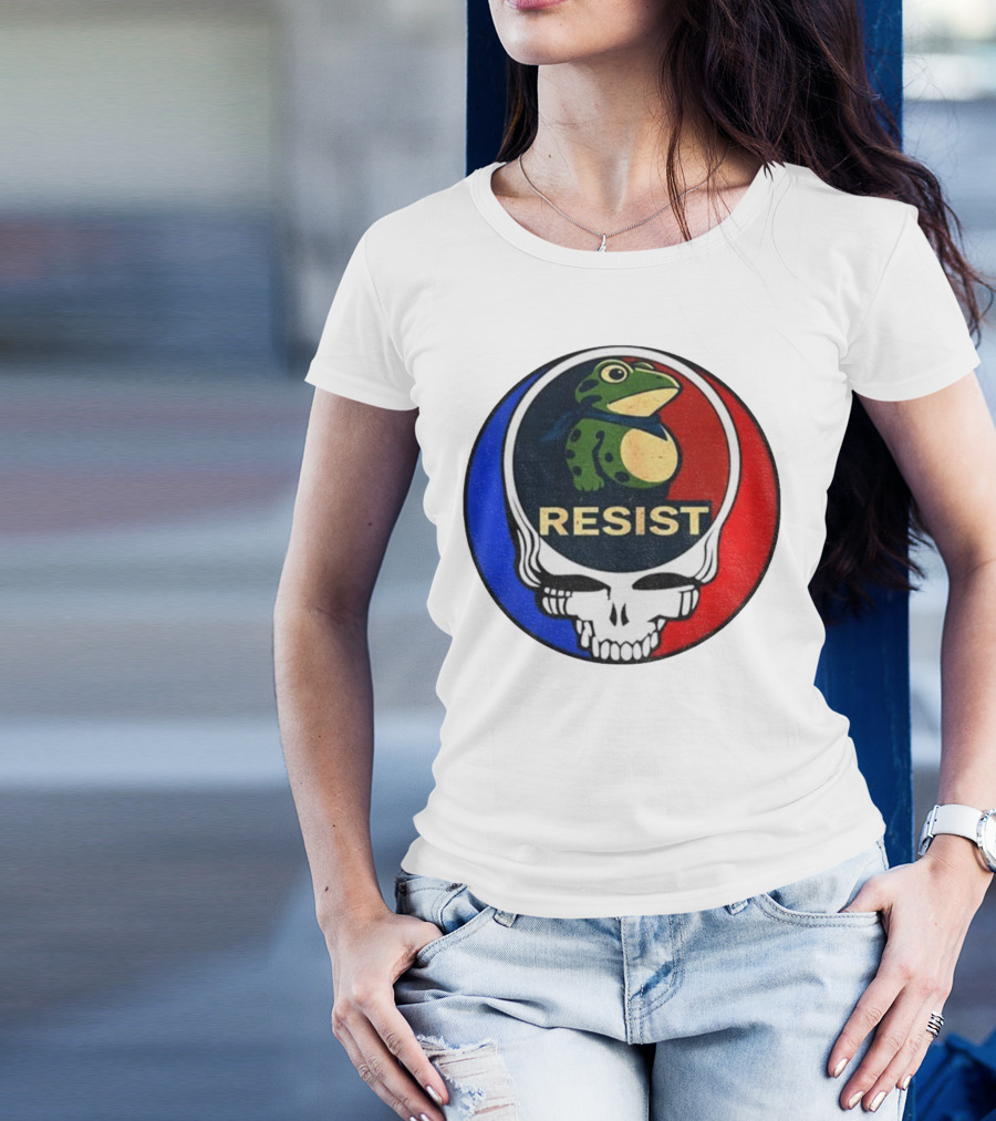 Portland Frog Grateful Dead Resist Steal Your Face Ice Out T-Shirt