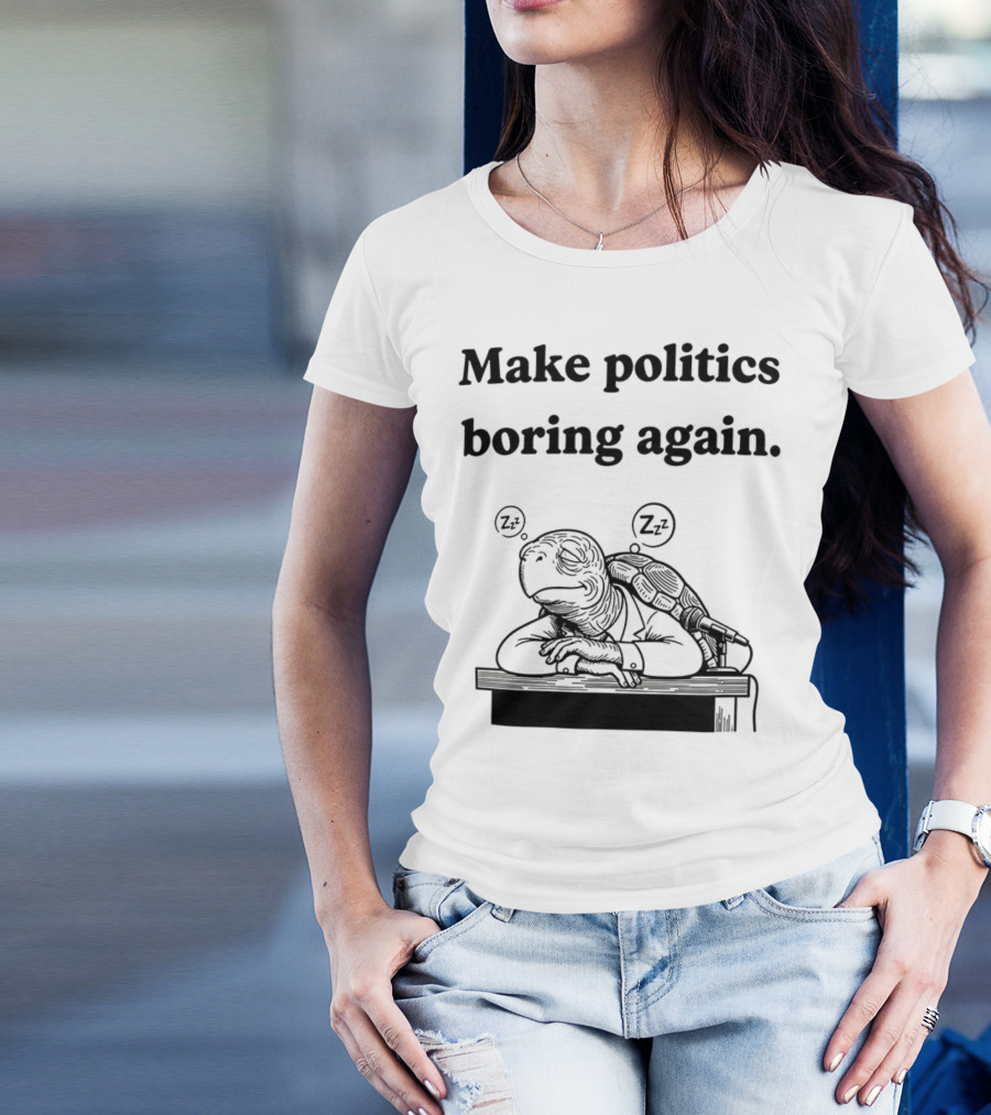 Turtles Mitch McConnell Make Politics Boring Again Satirical Meme T-Shirt